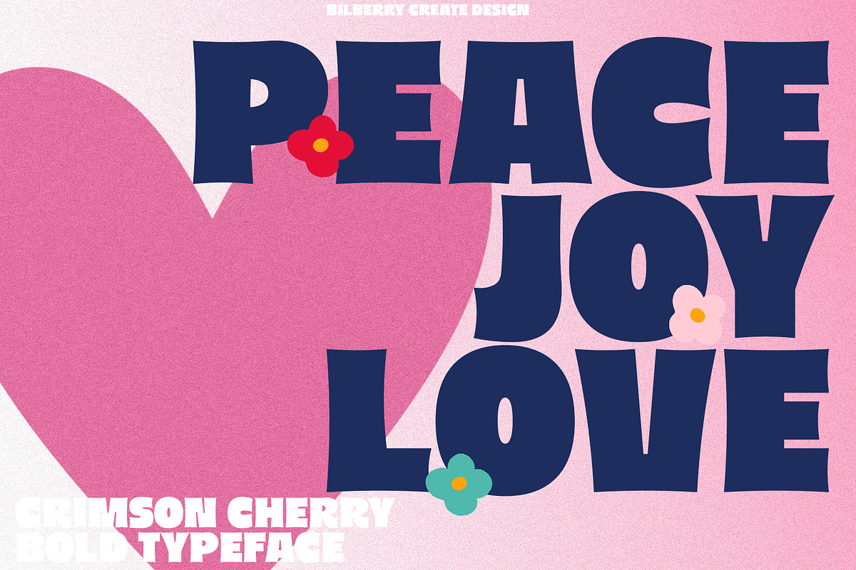 Crimson Cherry bold typeface, a Sans Serif Font by BilberryCreates (Photo 5 of 16)