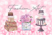 Watercolor Fashion Art Designs, an Illustration by Whimseez (Thumbnail 2 of 3)