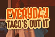 Tacozy – Playful Food Display Font, a Sans Serif Font by Brand Earth (Thumbnail 3 of 7)