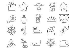 Christmas Clipart Icons Set 1