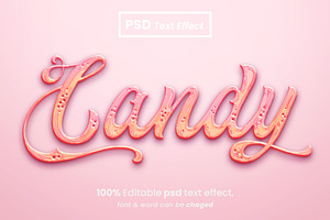Chrome candy text effect