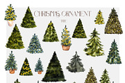 Watercolor Christmas ornaments, an Object Graphic by ma_i_vi (Thumbnail 16 of 20)