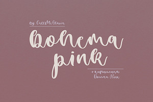 Bohema Pink Handwritten Font