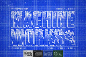 Technical Blueprint Text Effects