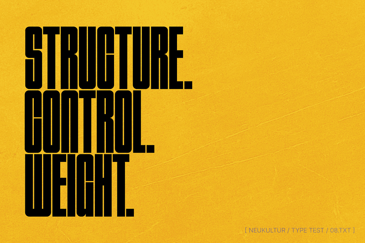 NEUKULTUR - Compressed Display Font, a Sans Serif Font by Dina Mae (Photo 7 of 11)