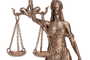 Bronze Lady of Justice Statue