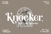 Knocker | Modern Serif with swash, a Serif Font by BearyType Studio (Thumbnail 10 of 10)