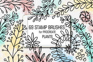 Plant Stamp brushes for Procreate