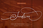Sandrina- Elegant Script Font, a Script Font by Kotak Kuning Studio (Thumbnail 1 of 9)