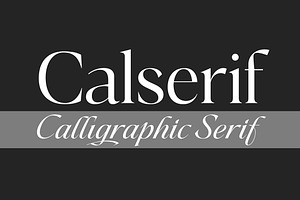 Calserif - Calligraphic Serif, a Serif Font by Mulkan Nazir