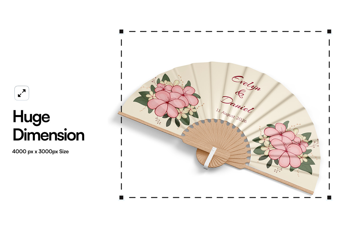 Hand Fan Mockup, a Product Mockup by SLAB! Design (Photo 2 of 6)