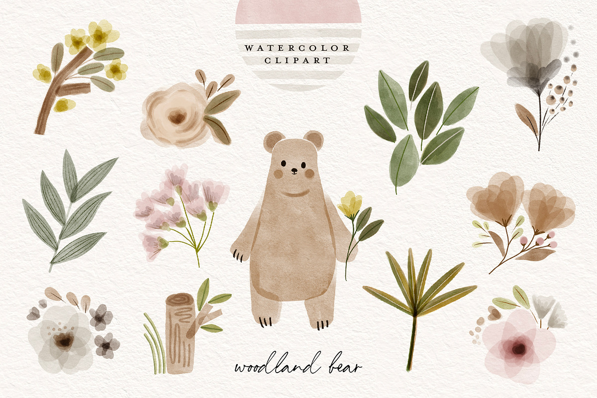 64 Boho Woodland Animal Clipart, an Animal Illustration by beatriceviyiwi (Photo 3 of 6)
