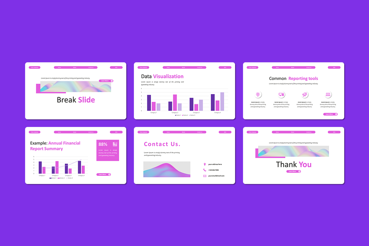 Financial Data Report - Keynote, a Presentation Template by Iqsiart Studio (Photo 3 of 3)