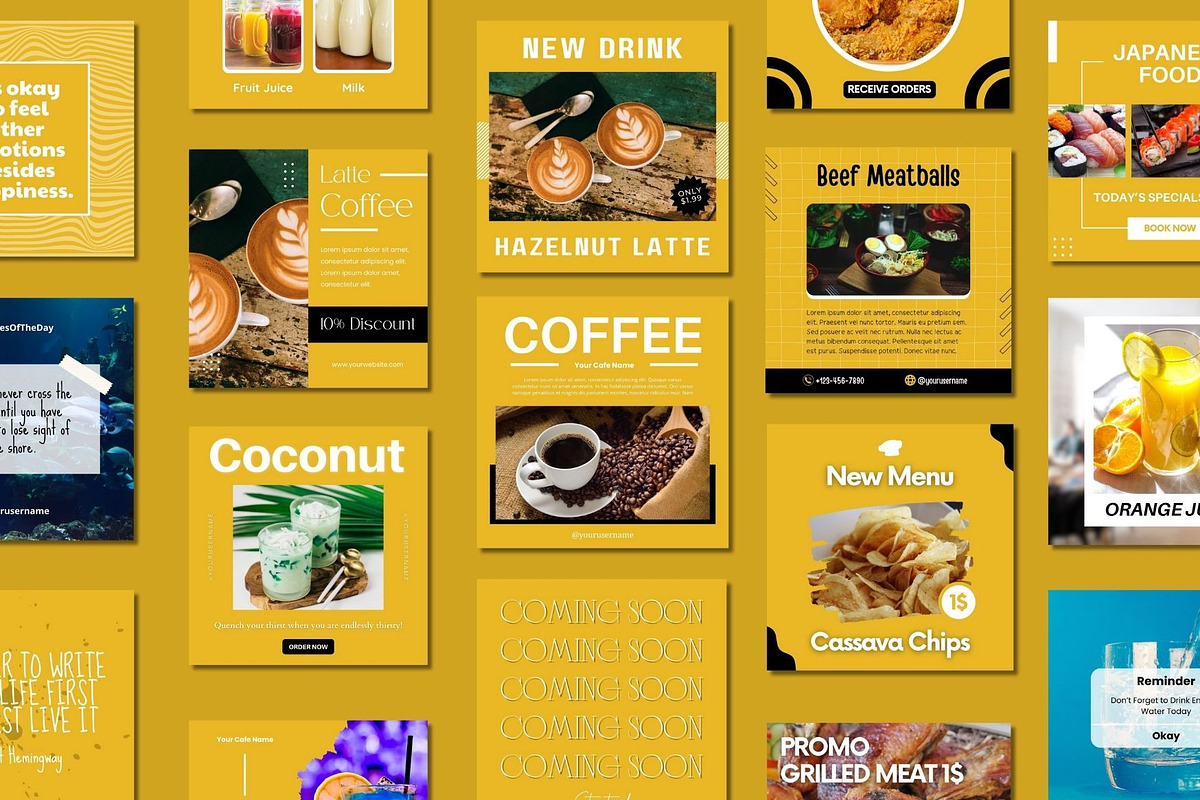 Food And Drink Social Media Template, a Templates & Theme by BoontenStudio (Photo 3 of 7)