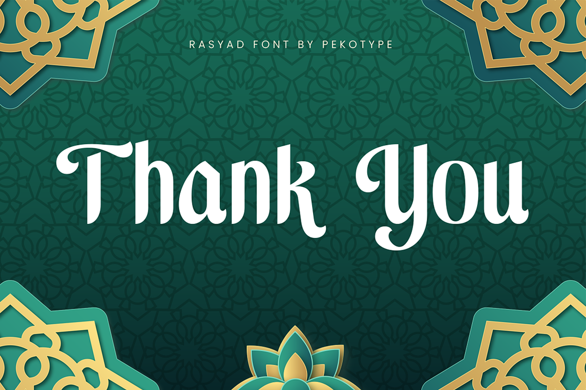 Rasyad - Elegant Arabic Ramadan Font, a Font by Pekotype (Photo 15 of 15)