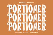 Portioner Holiday Display Typeface, a Serif Font by Maulana Creative (Thumbnail 1 of 7)