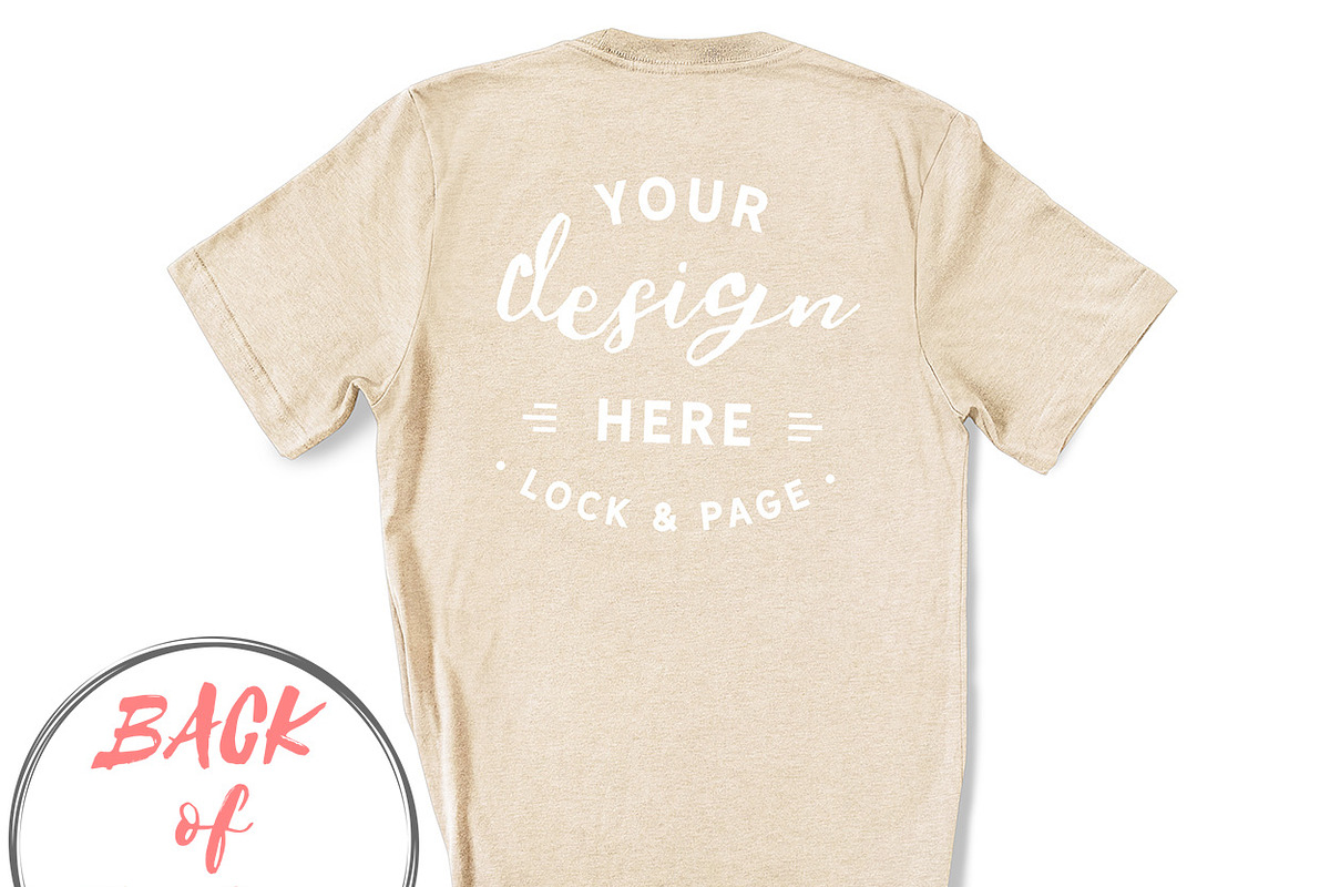 Back Of T-Shirt BC3001 Mockup Bundle, a Shirt Mockup by lock and page (Photo 28 of 88)