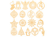 18 Christmas Earrings Laser Cut, an Object Graphic by DreamCafeArt (Thumbnail 4 of 7)