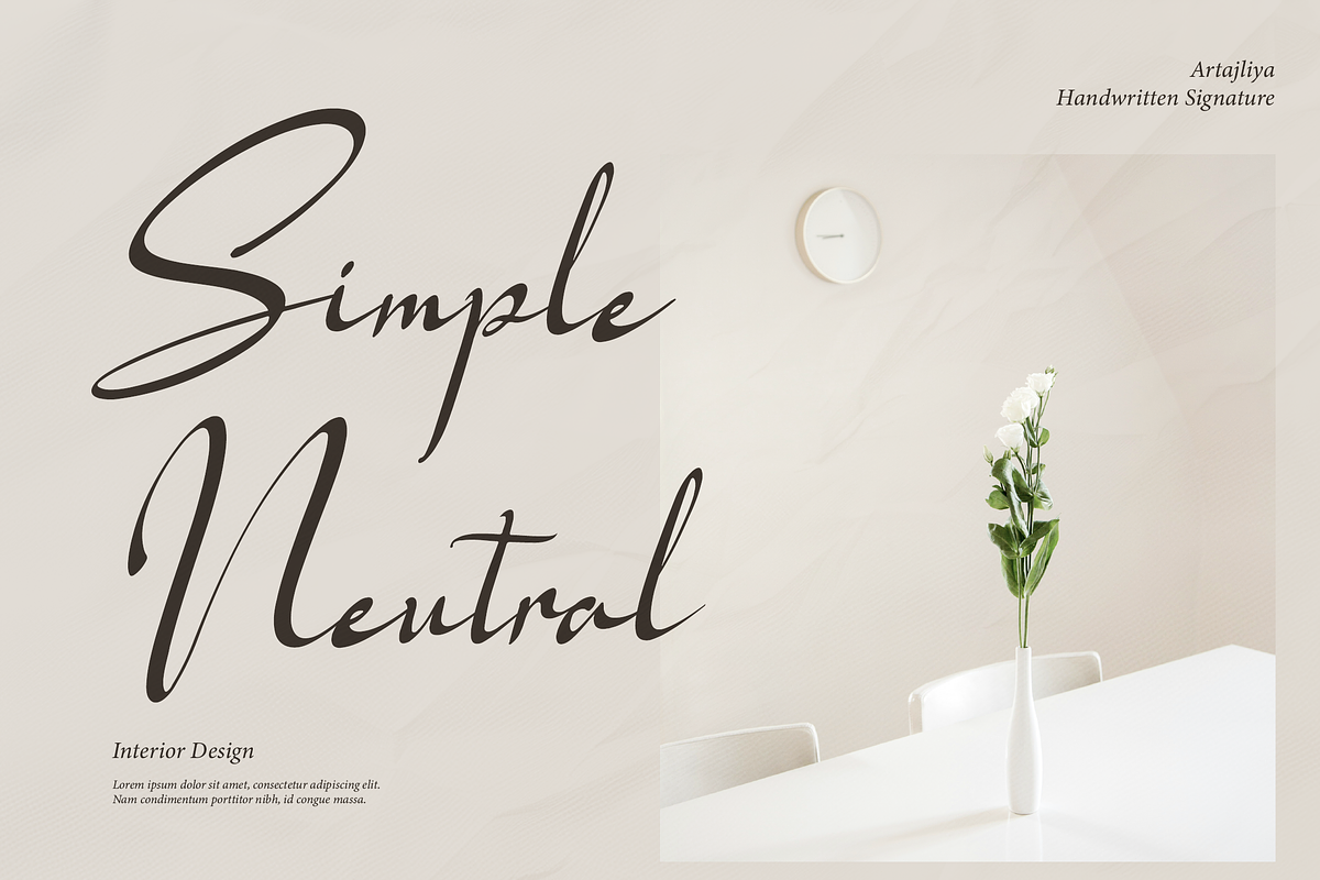 Artajliya | Handwritten Signature, a Script Font by Denustudios (Photo 4 of 15)