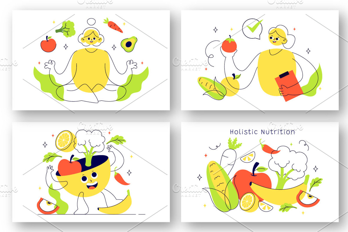 10 Holistic Nutrition Illustration, a Food Illustration by denayunebgt (Photo 3 of 4)
