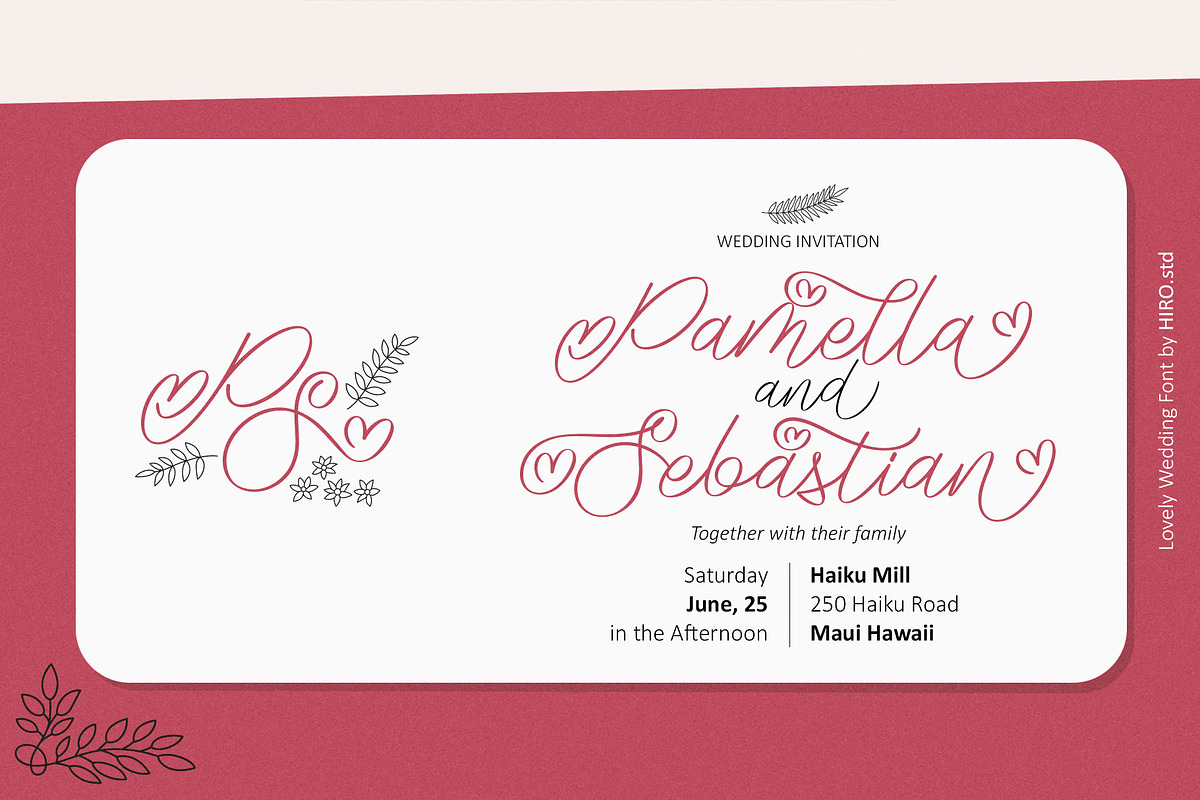 Lovely Wedding - Wedding Script Font, a Script Font by HIRO.std (Photo 4 of 13)