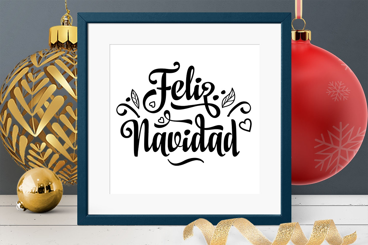 Feliz Navidad svg Spanish Christmas, an Object Graphic by Zoya Miller (Photo 7 of 11)