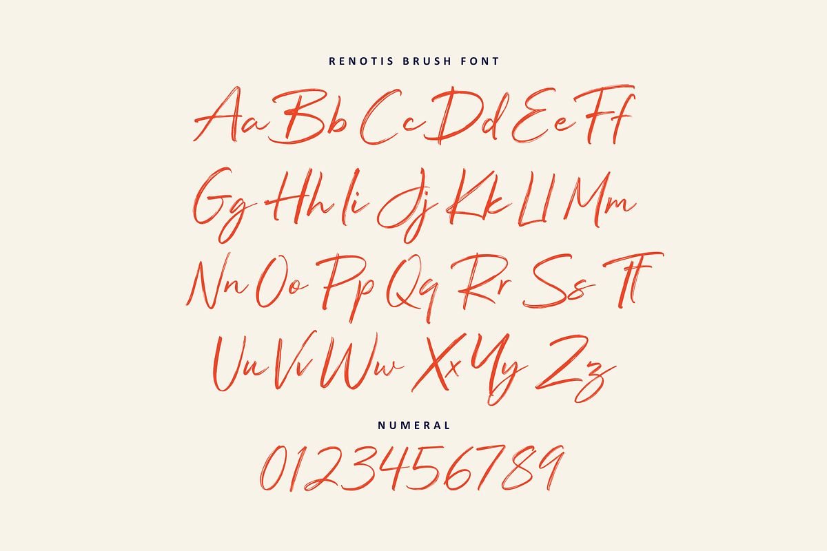 Renotis Brush - Brush Script Font, a Script Font by Nirmana Visual (Photo 5 of 10)