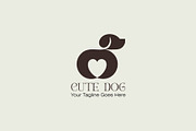 Cute Dog Logo Design with Heart, a Branding & Logo Template by YUDesignStore (Thumbnail 1 of 8)