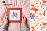 New Year Horses Clipart & Patterns, a Seasonal Illustration by avdnadi (Thumbnail 8 of 13)