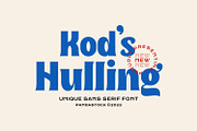 Kods Hulling - Bold Playful Font, a Sans Serif Font by Imoodev (Thumbnail 1 of 5)