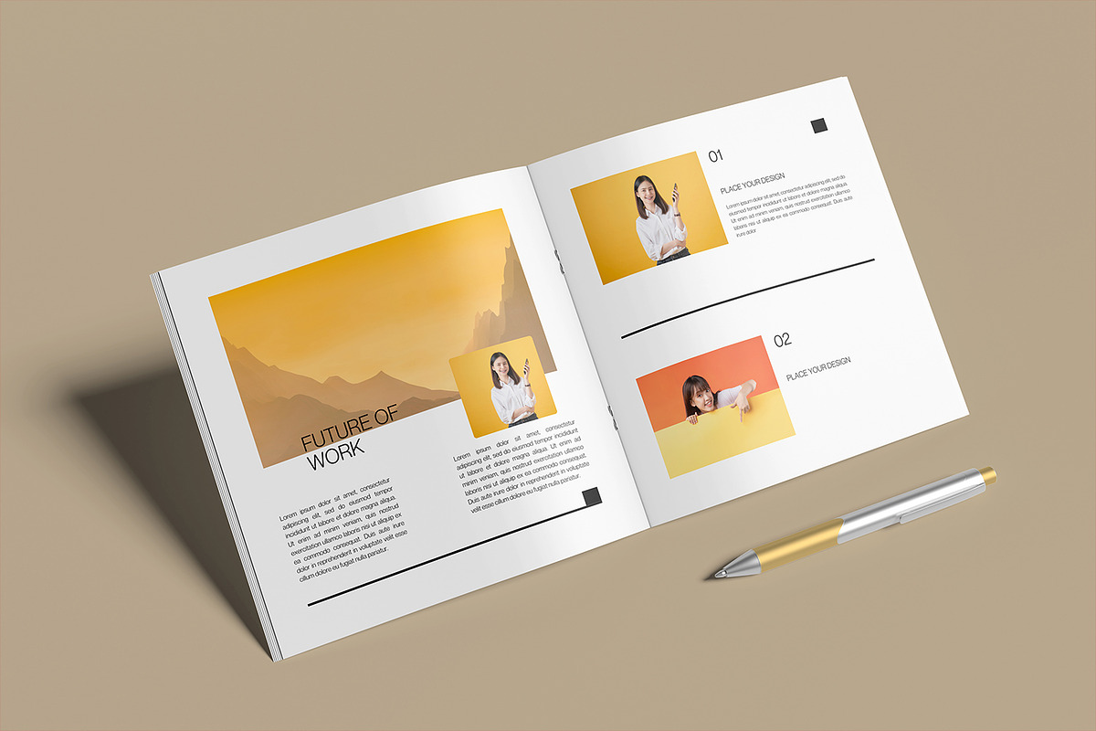 Square Book Mockup, a Books & Magazine Mockup by Graphicell (Photo 4 of 5)