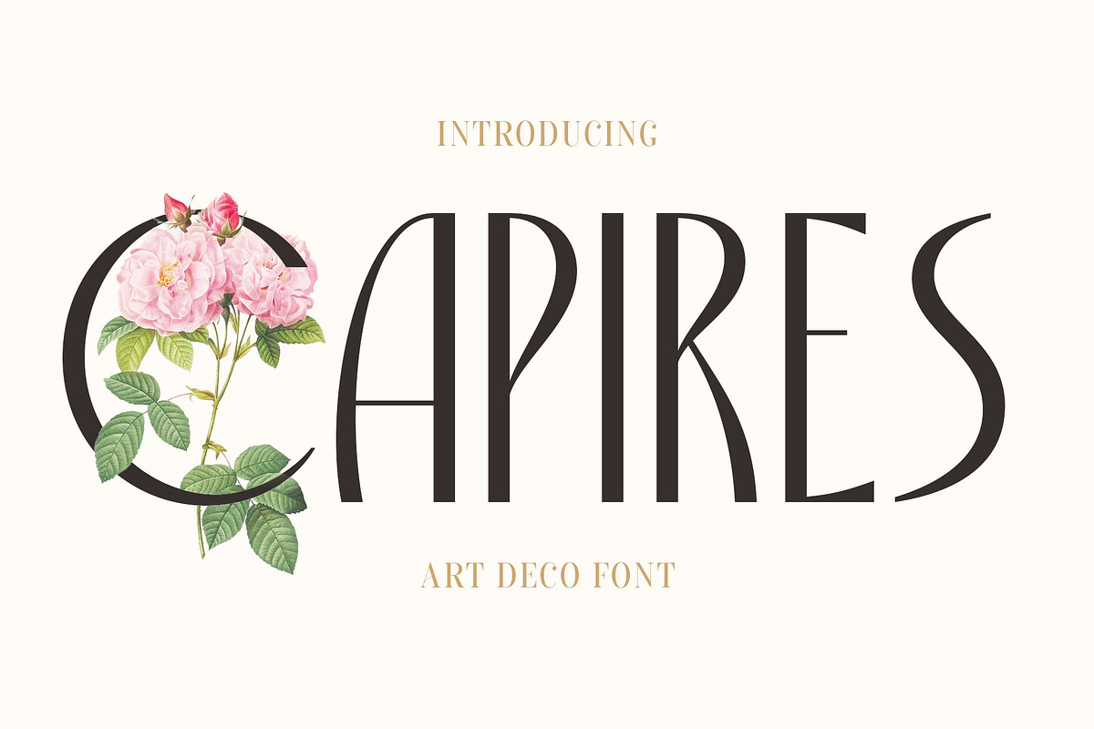 Capires - Art Deco Font, a Font by Craft Supply Co. (Photo 1 of 8)