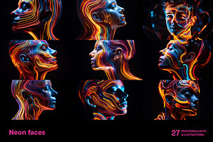 Neon Faces