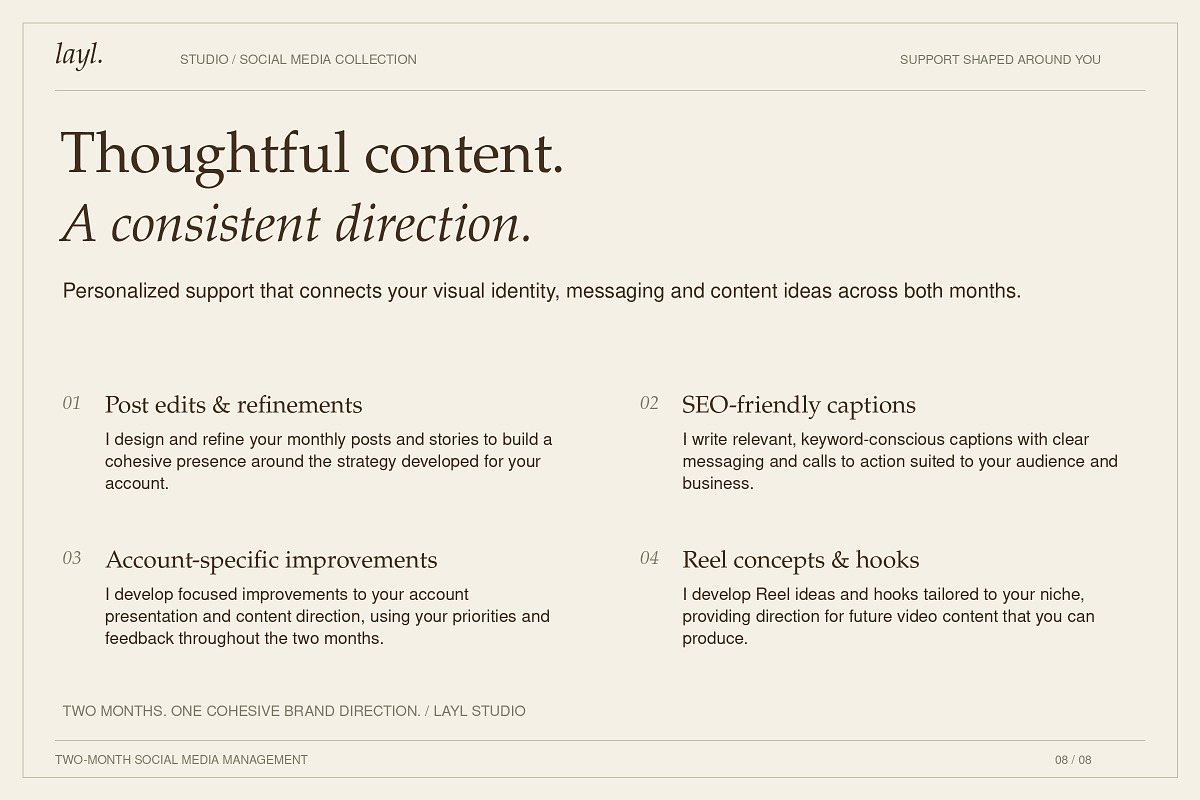 2 Month Social Media Management, a Social Media Template by Layl Atelier (Photo 8 of 8)