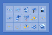 Constellation & Satellite 3D Icons, a Work Illustration by twinstd (Thumbnail 6 of 6)