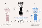 Flower People vector illustrations, a Person Illustration by dicreate (Thumbnail 9 of 14)