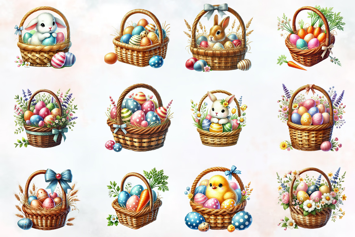 Easter eggs basket sublimation, an Illustration by RobertsArt (Photo 6 of 7)