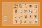 Small Apartment Storage 3D Icons, an Object Illustration by twinstd (Thumbnail 6 of 6)