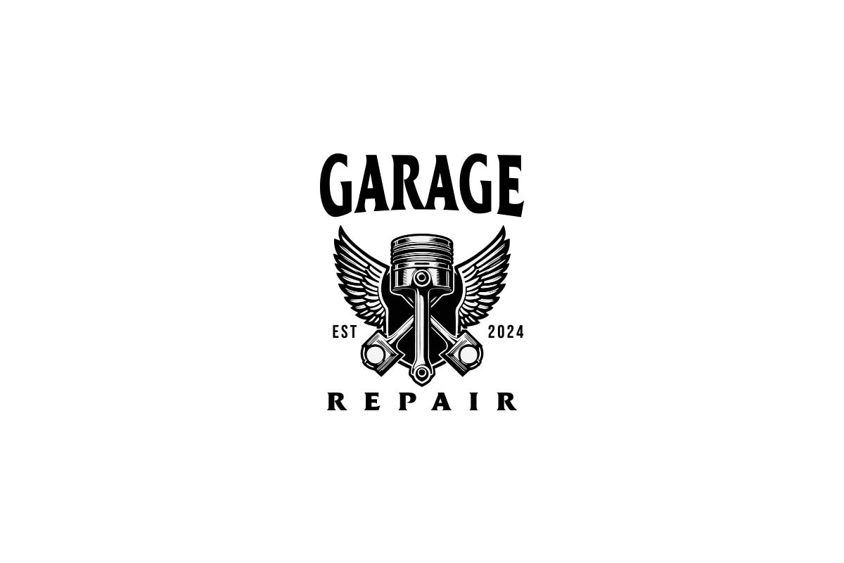 Engine Wings Automotive Garage Logo by GlowinStudio  Creative Market