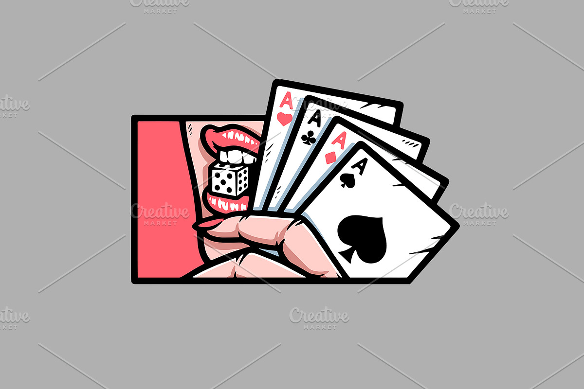 woman's lip biting dice, a Person Illustration by gunaonedesign (Photo 1 of 5)