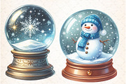 Christmas Snowman Globe Clipart, an Illustration by Libby Wishes (Thumbnail 8 of 8)