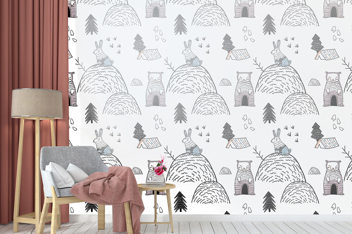 Scandinavian mysterious forest, a Pattern Graphic by Lineli (Photo 3 of 13)
