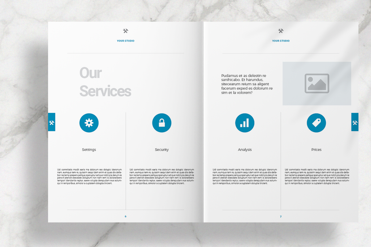 Blue Brochure Layout, a Brochure Template by Boris Cupac (Photo 5 of 8)