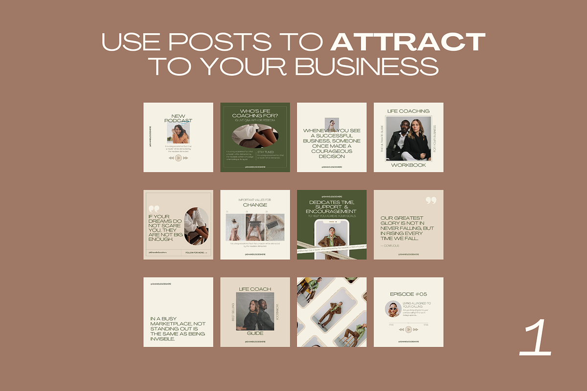 980+ COACHING INSTAGRAM TEMPLATES, a Social Media Template by GALPRENEUR (Photo 3 of 14)