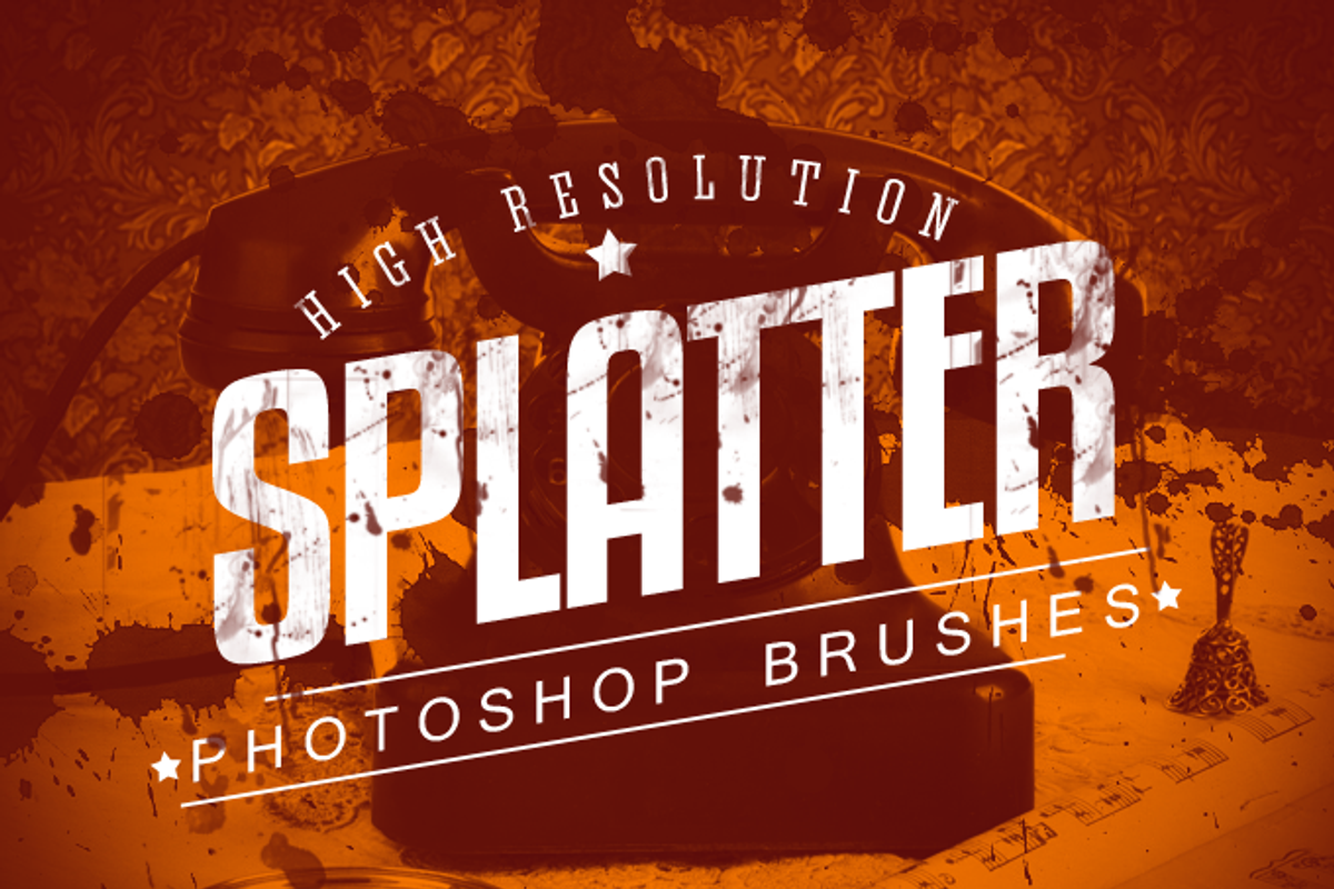 7 Splatter Photoshop Brushes preview 6