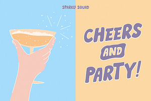 Sparkle Squad Hand Drawn Font