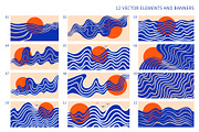 Wave and Sun. Abstract Designs, an Object Graphic by Lettering_Logo (Thumbnail 4 of 8)