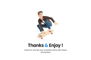 Cartoon Man – Set of 60 Poses, a Person Illustration by 3DMask (Thumbnail 6 of 6)