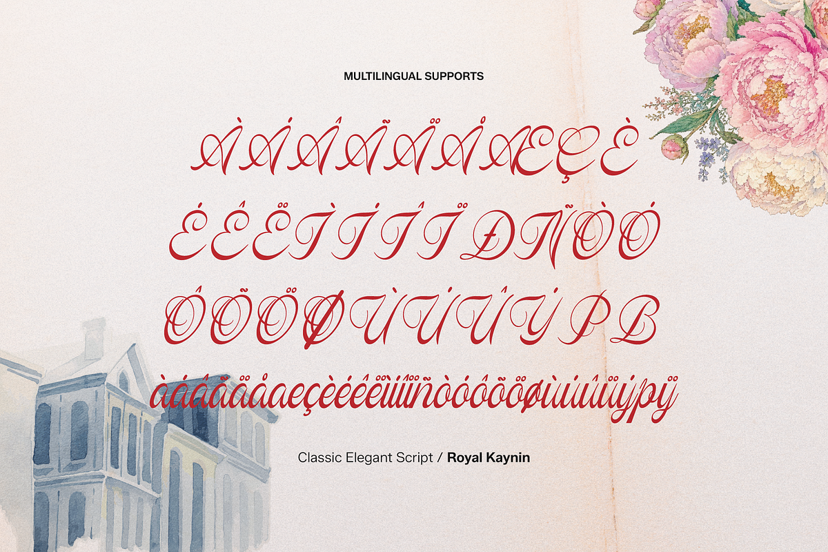 Royal Kaynin Classic Elegant Script, a Script Font by gracetype_studio (Photo 10 of 11)