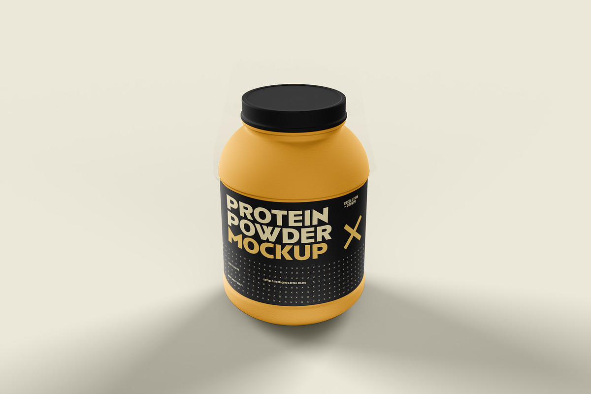 Food Supplement Plastic Jar Mockup, a Cups & Container Mockup by dpi (Photo 8 of 14)